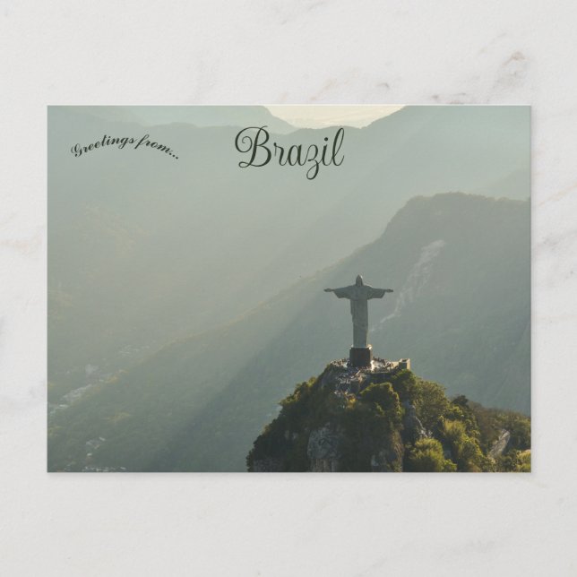Statue of Jesus Christ Rio de Janeiro Brazil Postcard (Front)