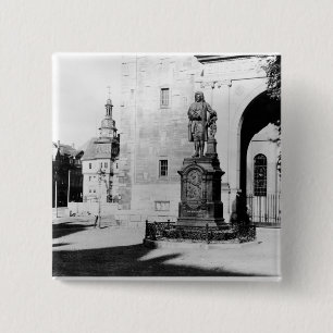 Statue of Johann Sebastian Bach 2 Inch Square Button