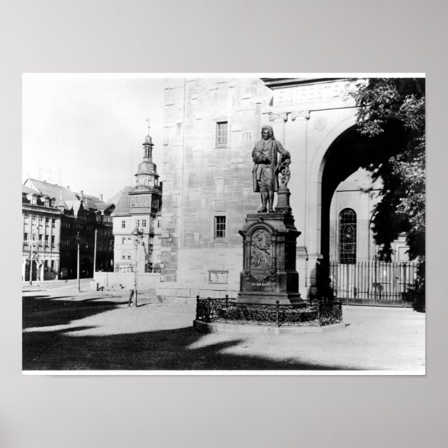 Statue of Johann Sebastian Bach Poster (Front)