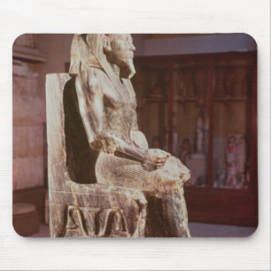Statue of Khafre  enthroned Mouse Pad