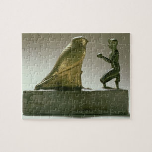 Statue of King Taharqa worshipping the falcon-god Jigsaw Puzzle