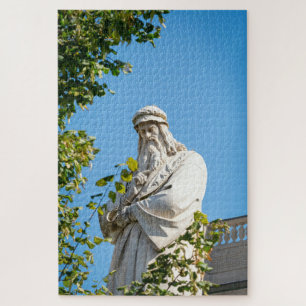 Statue of Leonardo da Vinci in Milan Jigsaw Puzzle