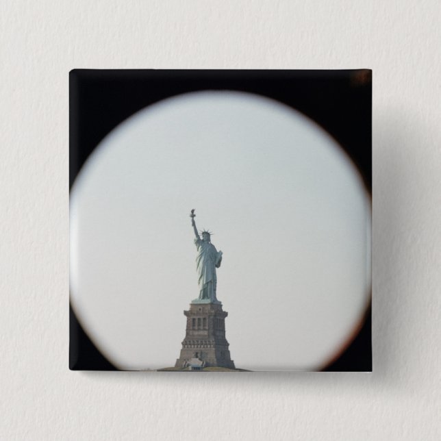 Statue of Liberty, 1886 2 Inch Square Button (Front)