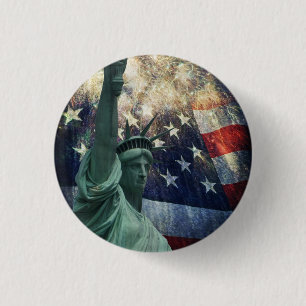 Statue of Liberty 1 Inch Round Button