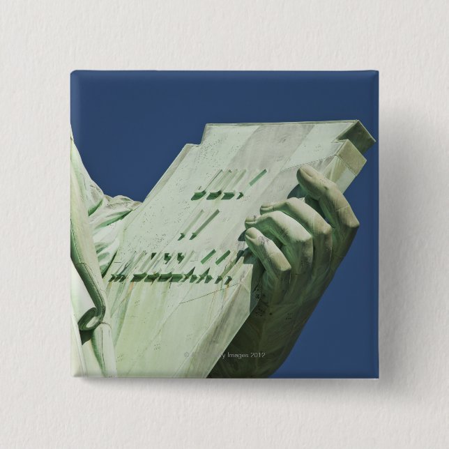 Statue of Liberty 2 2 Inch Square Button (Front)