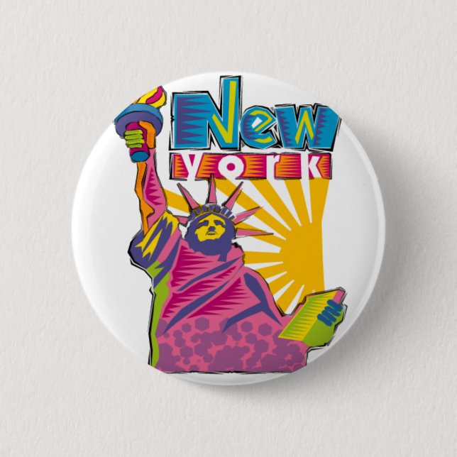 Statue of Liberty 2 Inch Round Button (Front)