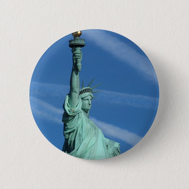 Statue of Liberty. 2 Inch Round Button (Front)