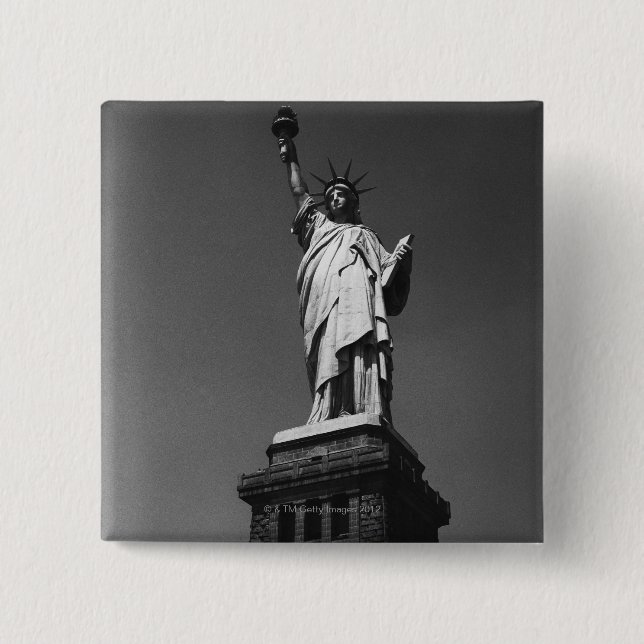 Statue of Liberty 2 Inch Square Button (Front)