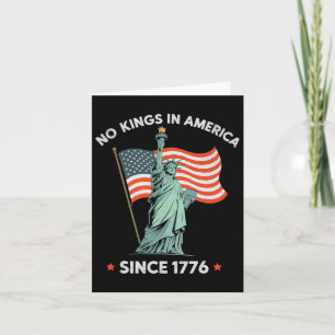 Statue Of Liberty 4th July No Kings In America Sin Card