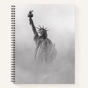 Statue of Liberty America Black and White Notebook