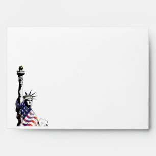 Statue of Liberty American Flag Envelope