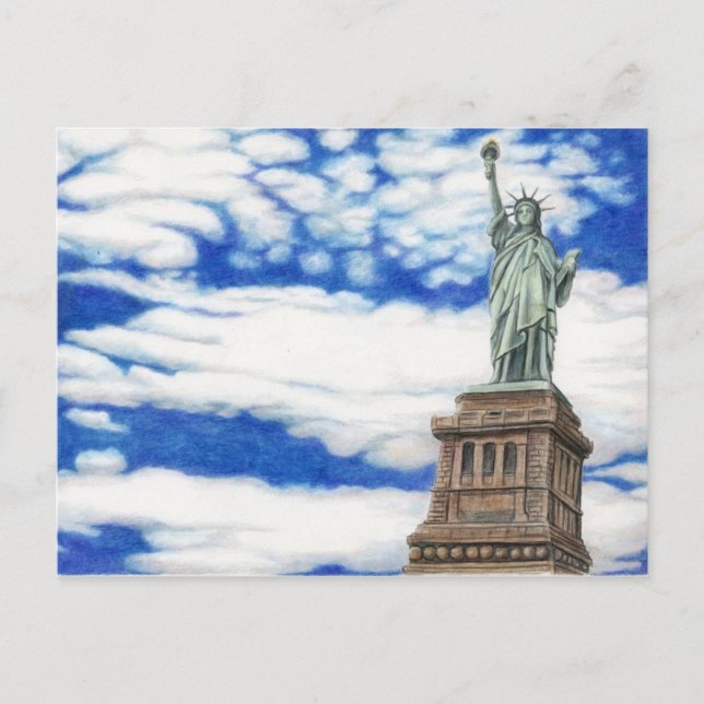 Statue of Liberty Art Post card (Front)