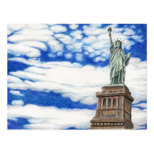 Statue of Liberty Art Post card