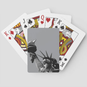 Statue of Liberty Black & White Playing Cards