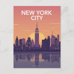 Statue of Liberty Bold Graphic Est 1886 Postcard