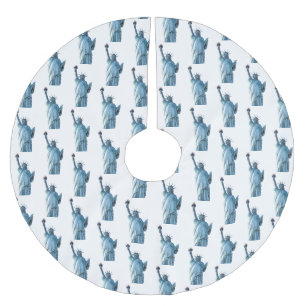 Statue of liberty  brushed polyester tree skirt