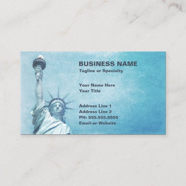 statue of liberty business card (Front)