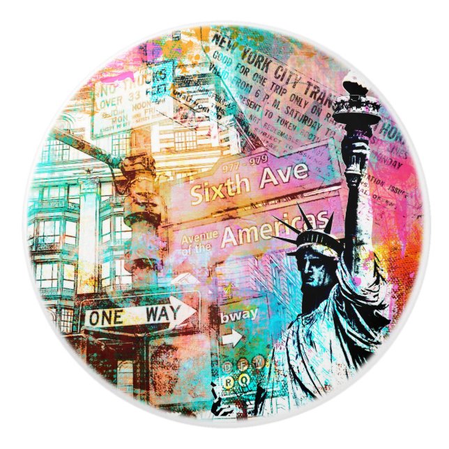 Statue of Liberty Ceramic Knob (Front)