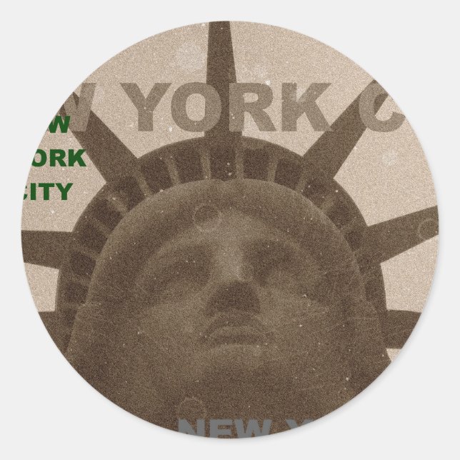 Statue of Liberty Classic Round Sticker (Front)
