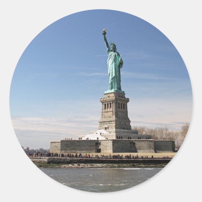 Statue Of Liberty Classic Round Sticker (Front)