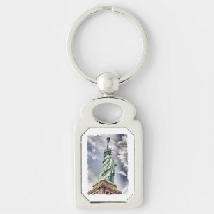 Statue of Liberty custom monogram key chain