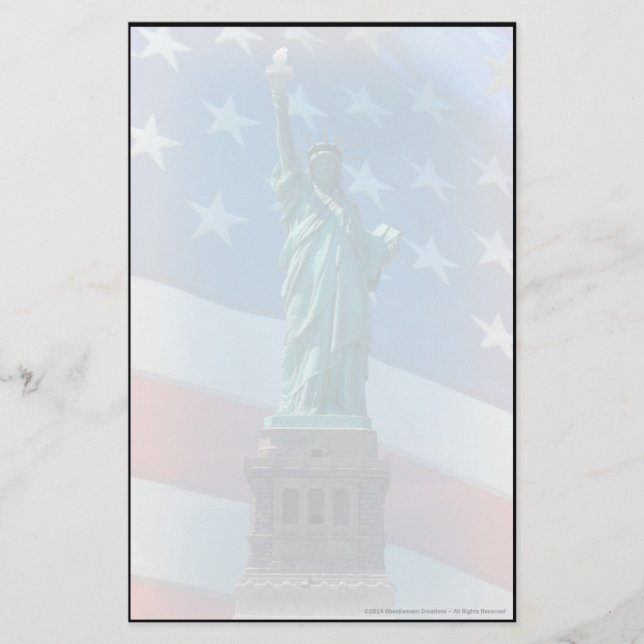 Statue of Liberty Custom Stationery (Front)