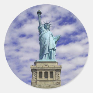 Statue of Liberty, Ellis Island, New York Classic Round Sticker