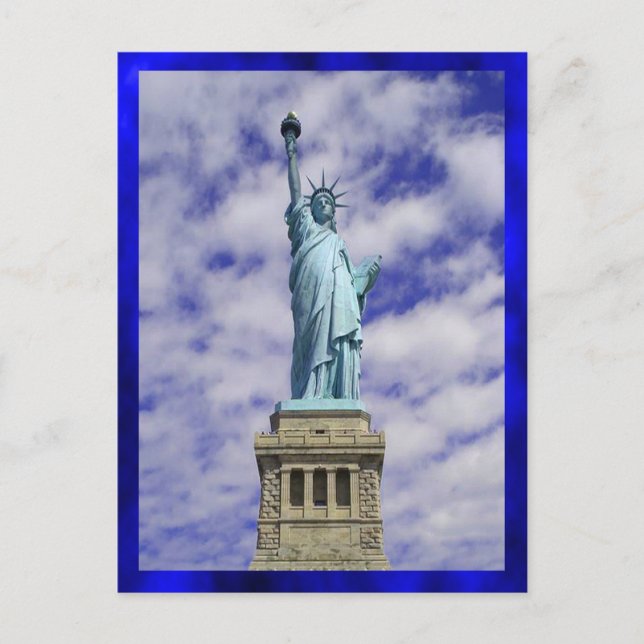 Statue of Liberty, Ellis Island, New York Postcard (Front)