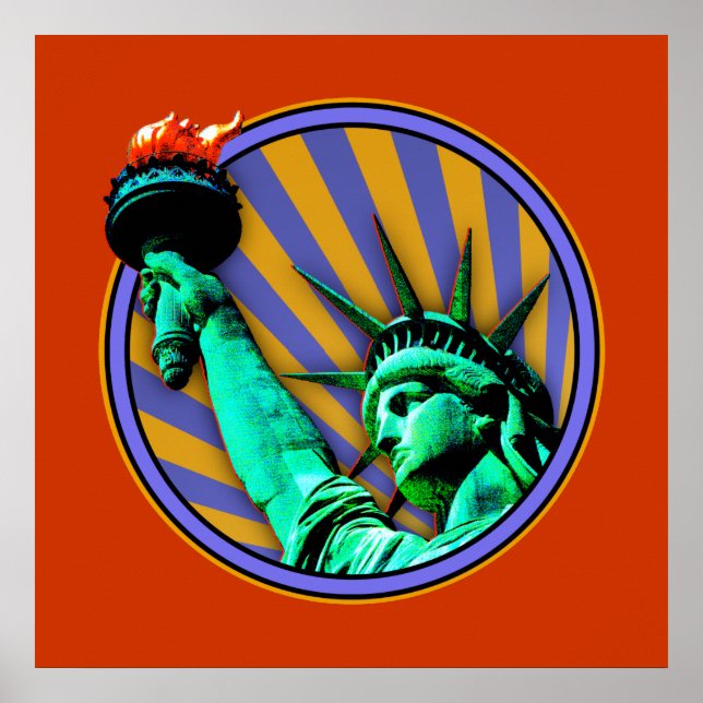 Statue of Liberty Emblem Design Poster (Front)