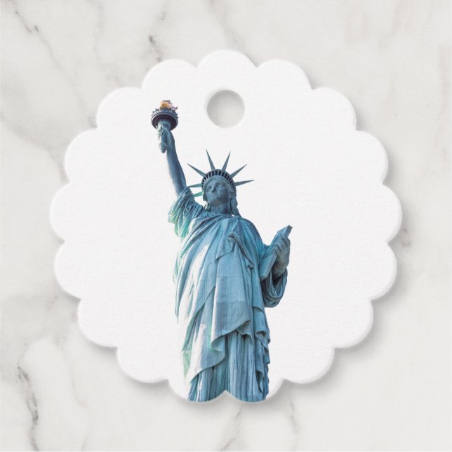 Statue of liberty  favour tags (Front)