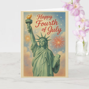 Statue of Liberty Fireworks Card