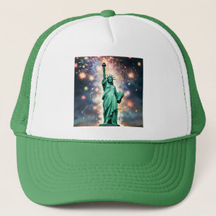 Statue Of Liberty Fireworks Independence Day, Boys Trucker Hat