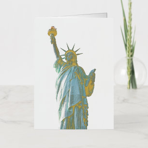 Statue of liberty  foil greeting card