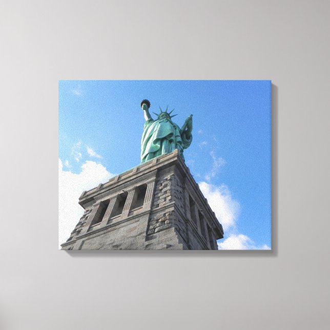 STATUE OF LIBERTY FROM BELOW WRAPPED CANVAS PRINT (Front)
