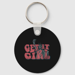 Statue Of Liberty Get It Girl American Patriotic 4 Keychain