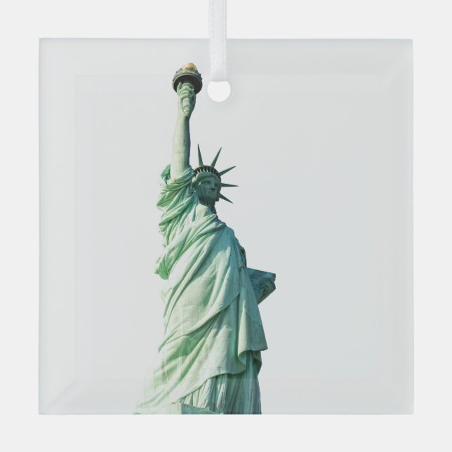 Statue of liberty   glass ornament (Front)