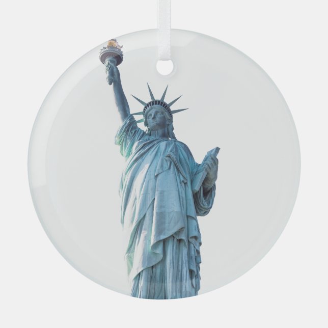 Statue of liberty   glass ornament (Front)