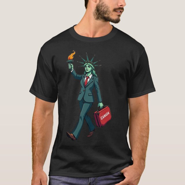 Statue of Liberty immigrates to Canada boy T-Shirt (Front)
