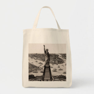 Statue Of Liberty In New York Harbour Tote Bag