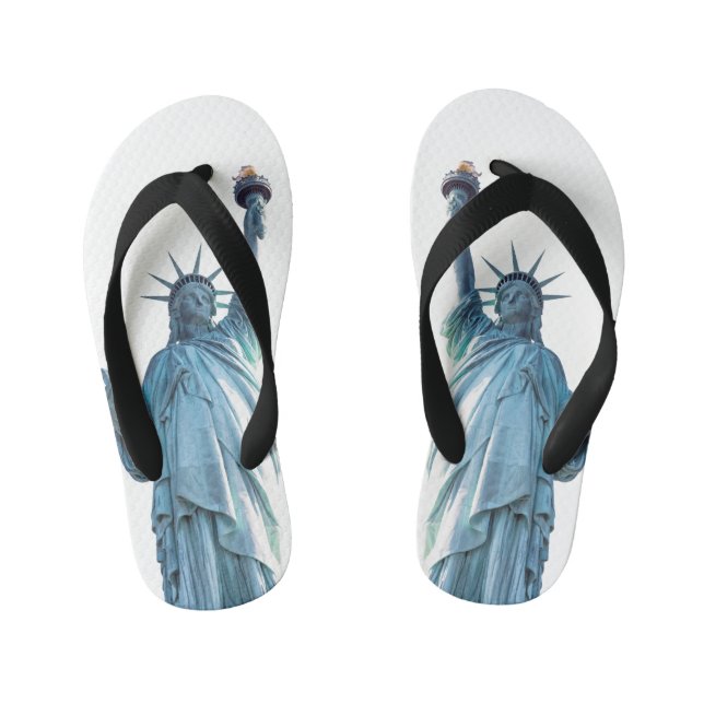 Statue of liberty   kid's flip flops (Footbed)
