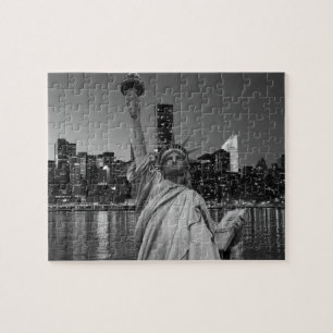 Statue of Liberty Manhattan Skyscrapers Jigsaw Puzzle