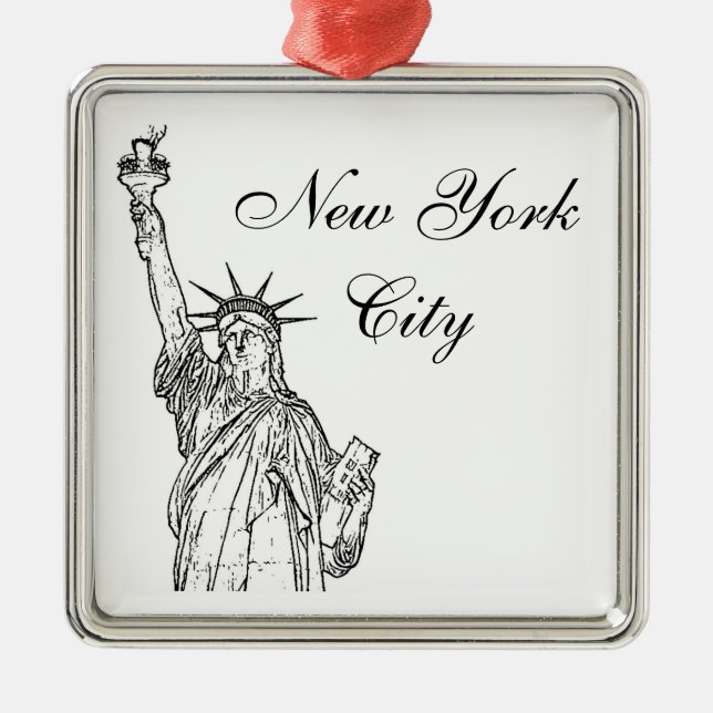 Statue of Liberty Metal Ornament (Front)