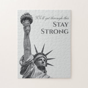 Statue of Liberty Motivational NY Stay Strong Jigsaw Puzzle