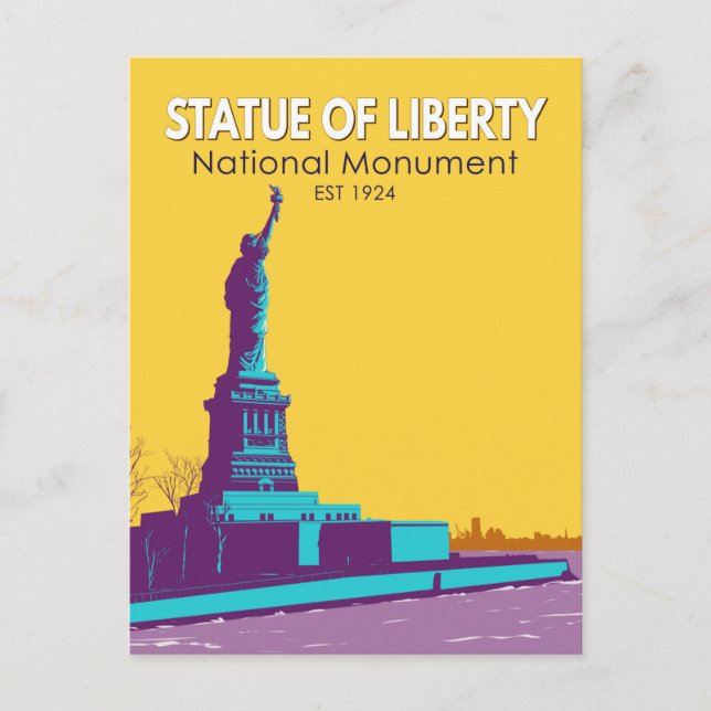 Statue of Liberty National Monument Liberty Island Postcard (Front)