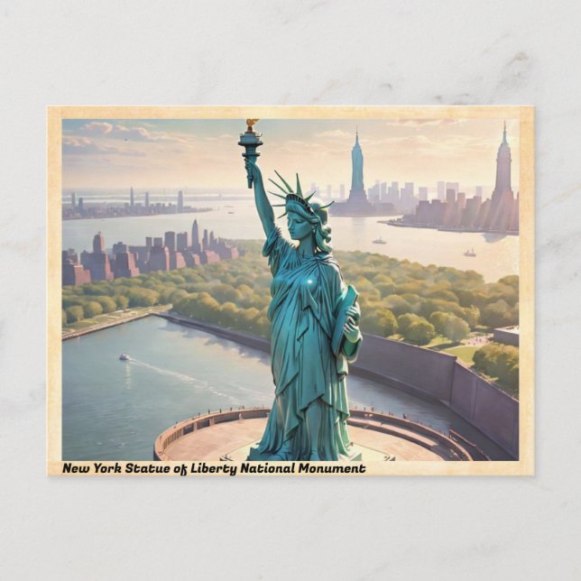 Statue of Liberty National Monument NYC Vintage Postcard (Front)