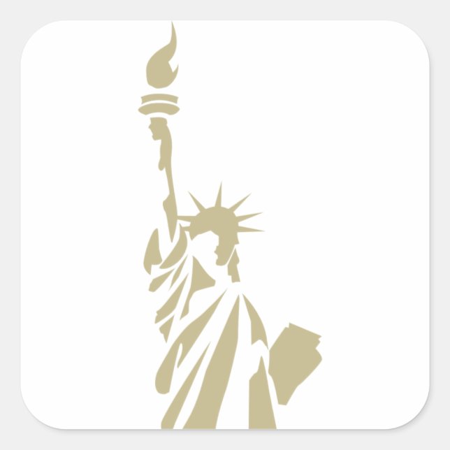 Statue of Liberty - New Colossus Patriotic Poem Square Sticker (Front)
