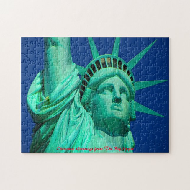Statue of Liberty New York.Christmas Greetings Jigsaw Puzzle (Horizontal)