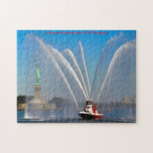 Statue of Liberty New York.Christmas Greetings Jigsaw Puzzle