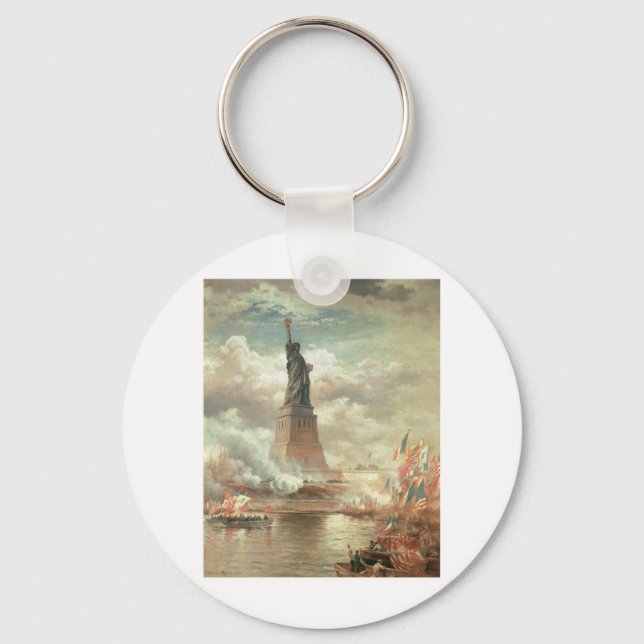 Statue of Liberty, New York circa 1800's Keychain (Front)