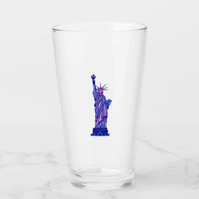Statue of Liberty-New York City-4th of July- Glass (Front)